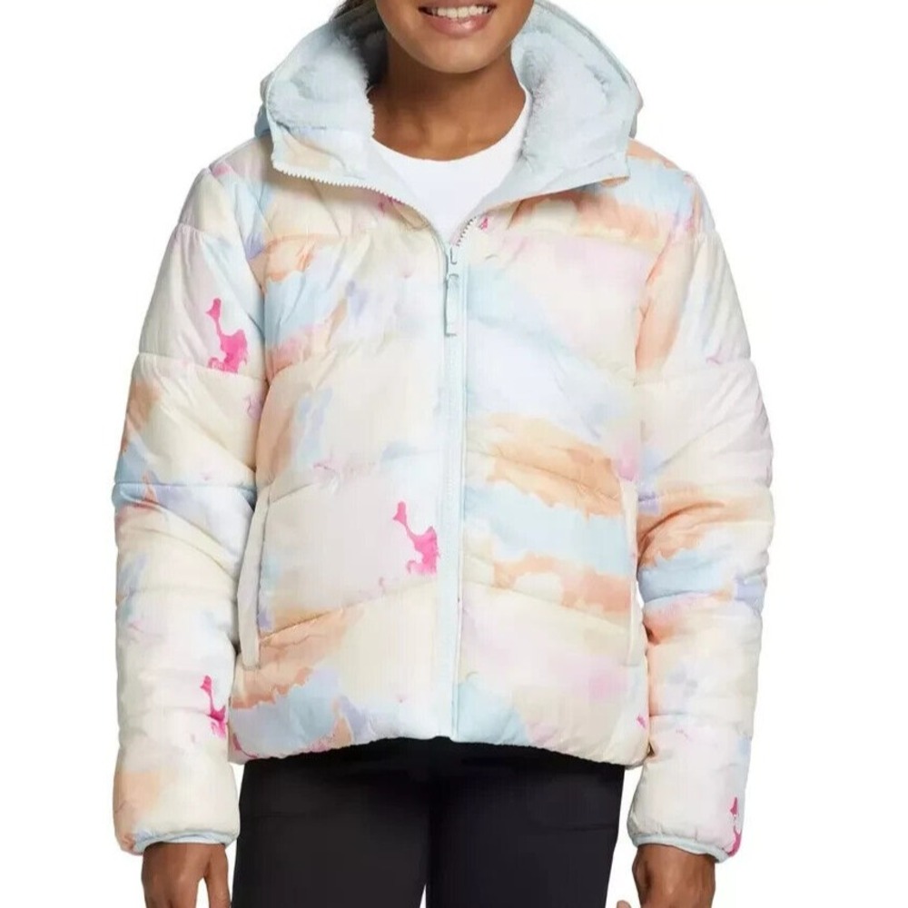 DSG DICKS SPORTING GOODS INSULATED WINTER COAT Girl Small 8-9 DIGITAL DAYDREAM